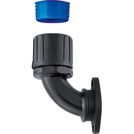 Hellermann Tyton KUNSTSTOF KOPPELING 90° IP68 MET DRAAIENDE FLENS Ø16MM