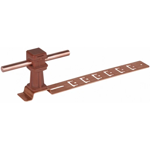Dehn Roof cond.holder unisnap cu/plast.brown h 36mm rd 8mm embossed brac
