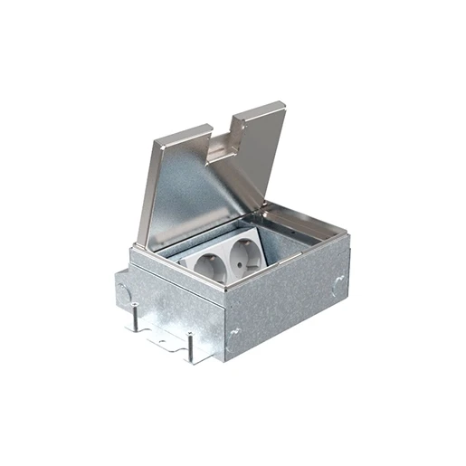 HPL Smartbox Pro vloercontactdoos 65mm 2x WCD - X10 klapdeksel