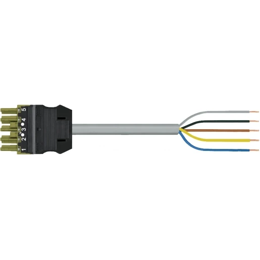Wago SERIE 771 Patchkabel gebouwinstallatie 5p Contrastekker (female) Vrij kabeluiteinde 7000mm