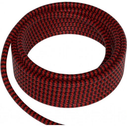 Calex Textile Cable 2x0.75mm 1.5m Black/Red