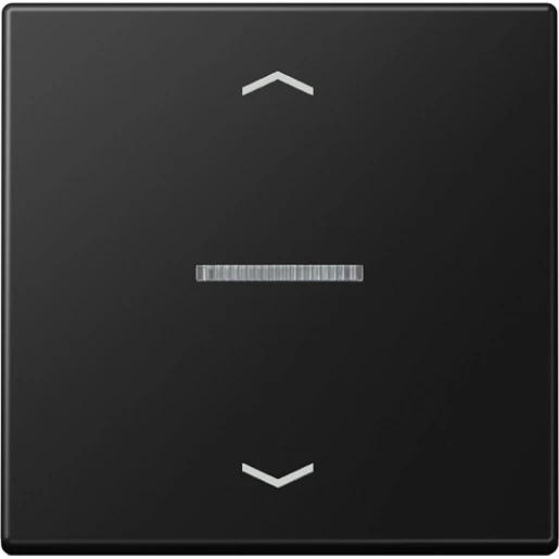 Jung A range tastafdekking standaard pijlen a500 enkelvoudig Mat zwart RAL 9005 FMA1700BFPSWM