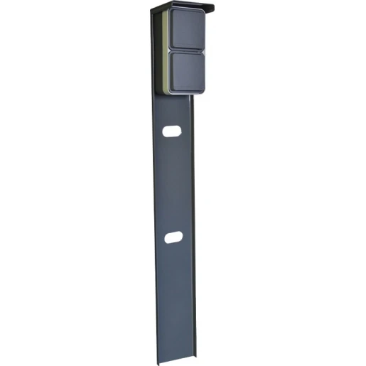 Glampère Pro Tuinpaal 2 contactdozen Glanzend grijs IP55 NL6520G
