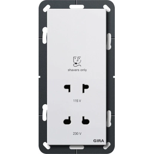 Gira System 55 Scheerwandcontactdoos inbouw 230V wit 282003