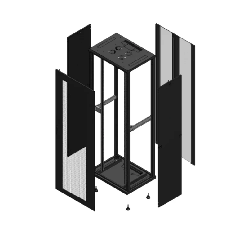 Gigamedia Vloer patchkast AV enkel PER AR dubbel VER 19" 47HE 800x600mm Zwart GGM 704786PPSPVD