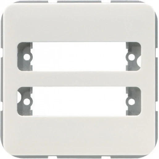 Jung CD range centraalplaat cd500 D-subminiatuur Basiselement met centrale afdekplaat 2 connectoren Zonder label wit CD594-2WW