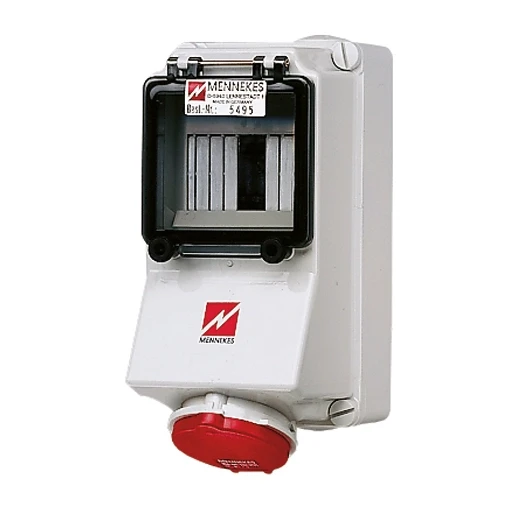 Mennekes WCD 16A 5P 6H 400V IP44 + rail