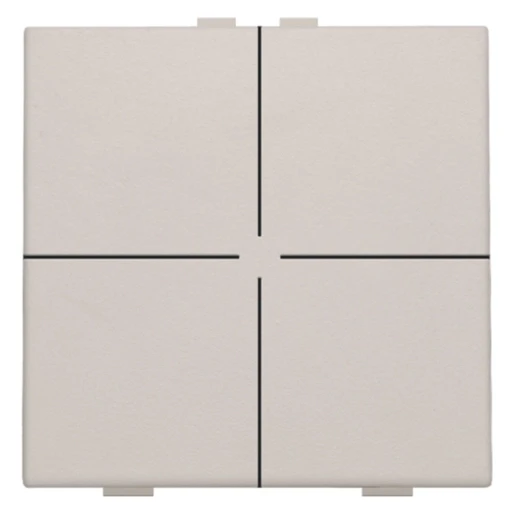 Niko Home Control Tastsensor bussysteem 4-voudig grijs inbouw IP20 102-51004