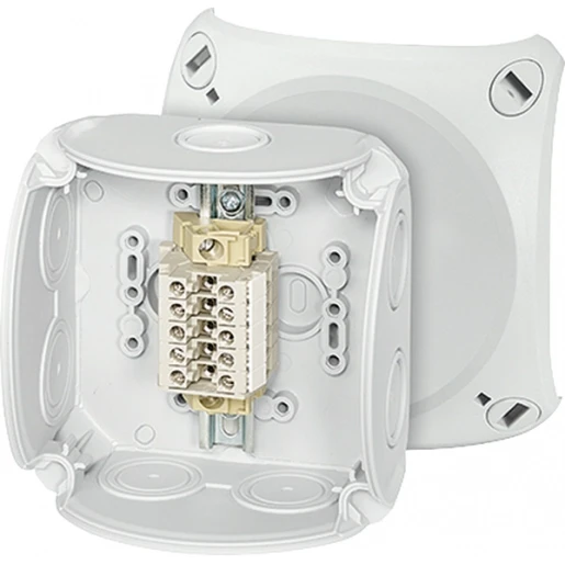 Hensel Kabeldoos IP66 met 5x Rijgklem 0,75-4mm² BM2 104x104x70 Grijs