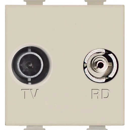 Bticino Magic contactdoos kabelnetwerk telenet moduledrager 2v rijgdoos 1.5dB IP20 BTA5211M2C