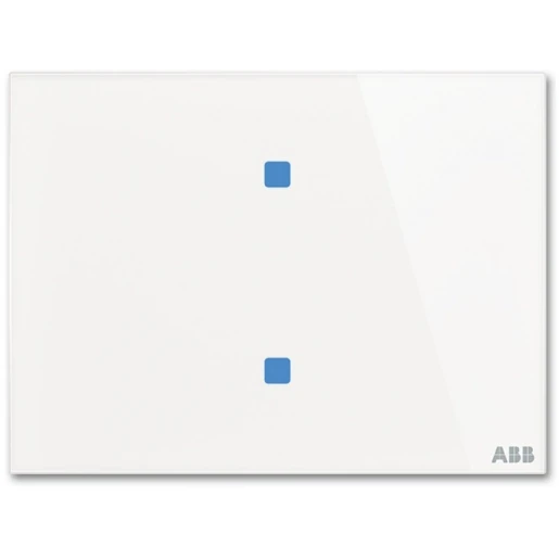 ABB Busch-Jaeger Tacteo Glas aanraaksensor vertikaal KNX 2-voudig wit met tekstv IP20 2CKA006300A1579