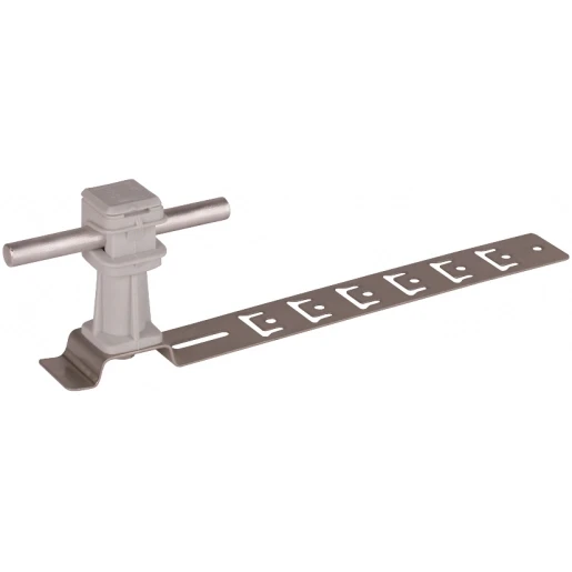 Dehn Roof cond.hol.unisnap stst/plast.grey h 36mm rd 8mm embossed brace
