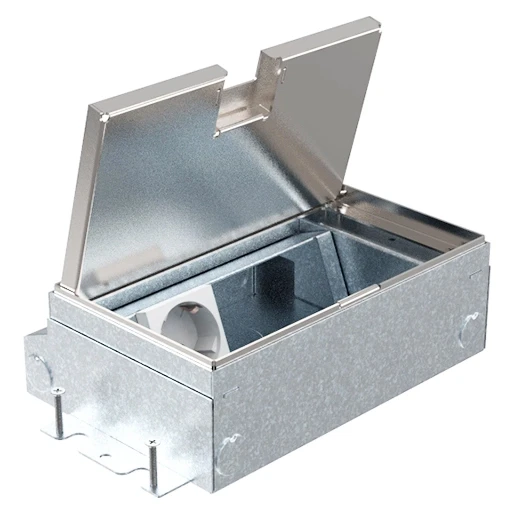 HPL Smartbox Pro vloercontactdoos 65mm 1xWCD + 2xM45 leeg - X10 deksel
