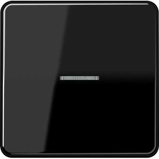 Jung CD range tastafdekking standaard enkelvoudig Glanzend zwart RAL 9005 FMCD1700SW