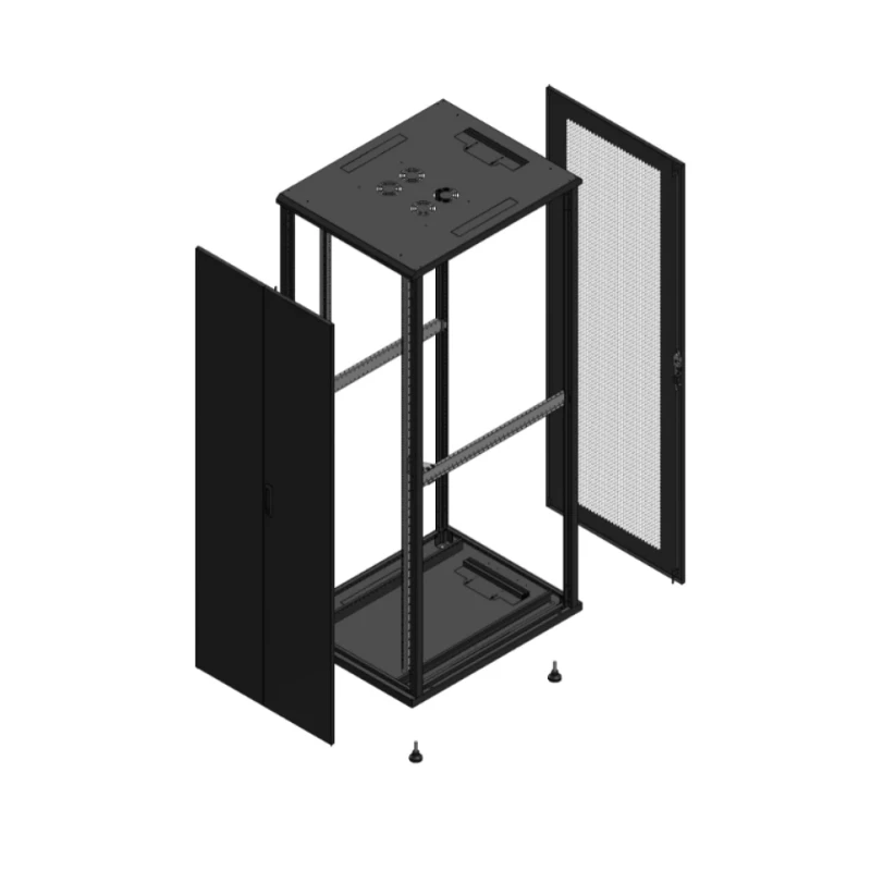Gigamedia Vloer patchkast AV dubbel TOL AR enkel PER EX 19" 47HE 800x1000mm Zwart GGM 7047810PTDPPSEX
