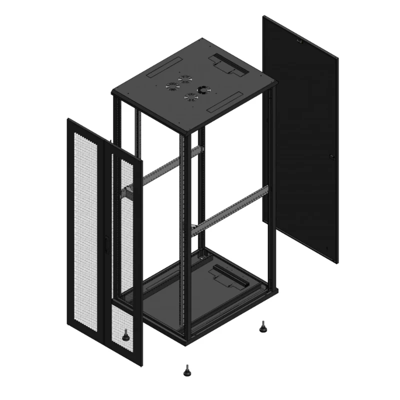 Gigamedia Vloer patchkast AV dubbel PER PAR EX 19" 42HE 800x1000mm Zwart GGM 7042810PPDPAREX