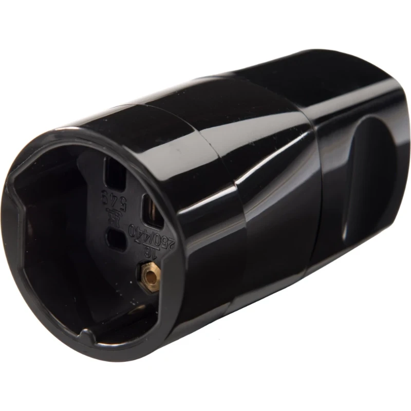 Martin Kaiser Koppelcontactstop geaard type J T25 zwart