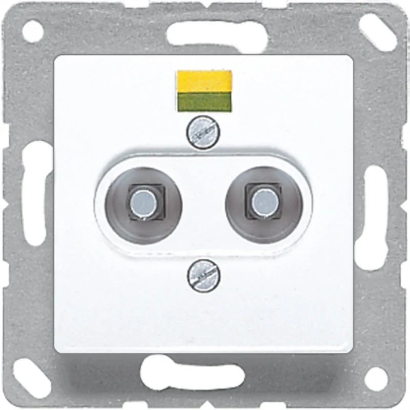 Jung potentiaal aardingscontactdoos 50x50 contactdoos 2-voudig inbouw Glanzend wit 165-2WW