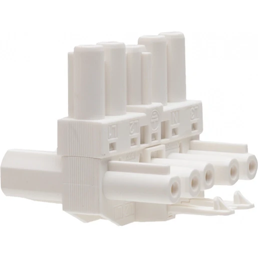 Adels SPLITTER 5-POLIG 1 IN 2 UIT WIT