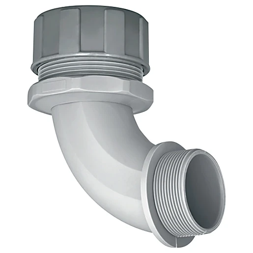 Hellermann Tyton KUNSTSTOF KOPPELING VOOR SPIRAALVERSTERKTE BESCHERMSLANG 90° Ø16MM M20