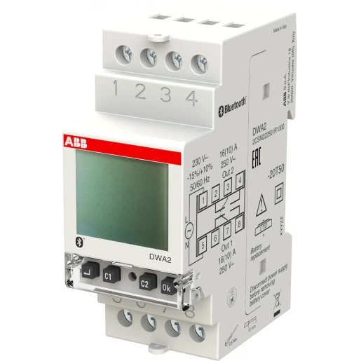 ABB System Pro M Compact schemer timer paneelbouw DIN-rail 2 kanalen 2CSM222501R1000