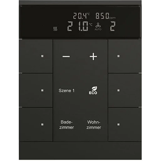 ABB Busch-Jaeger I-bus KNX HVAC CO2 sensor Climaeco 6F CE zwart inbouw 2CKA006330A0058