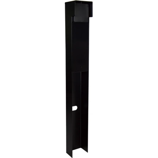 Glampère Pro+ Tuinpaal met kabeldoos afdekkap en installatiedraad 1 contactdozen Glanzend zwart IP55 NL6511ZR