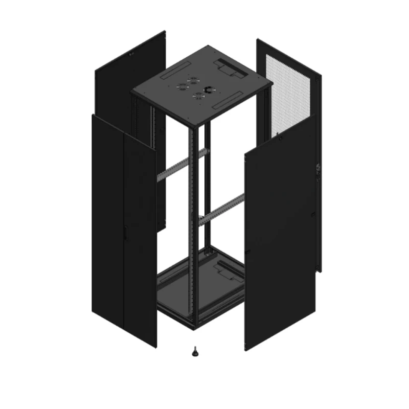 Gigamedia Vloer patchkast AV dubbel TOL AR enkel PER 19" 47HE 800x1000mm Zwart GGM 7047810PTDPPS