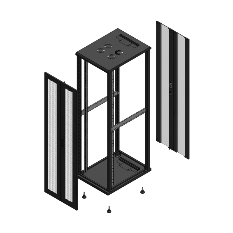 Gigamedia Vloer patchkast AV dubbel PER AR dubbel VER EX 19" 42HE 600x800mm Zwart GGM 704268PPDPVDEX