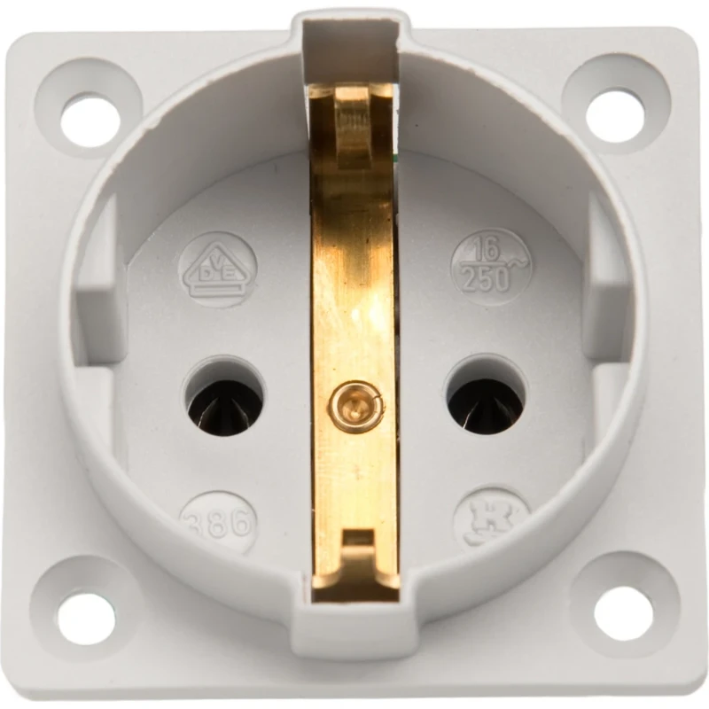 Martin Kaiser Inbouw toestelcontactdoos ra 50 x 50 mm 250V 16A IP20 grijs 386/1/GR