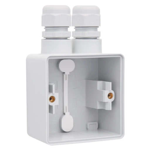 Niko New Hydro Opbouwdoos 2 ingangen 1-voudig grijs Horizontaal en verticaal 700-84152