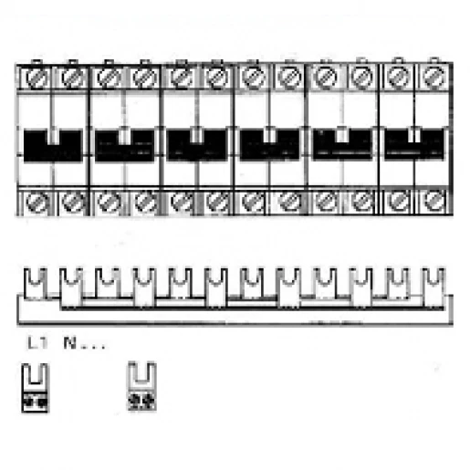 ABB Fasen verbindingsrail 2p