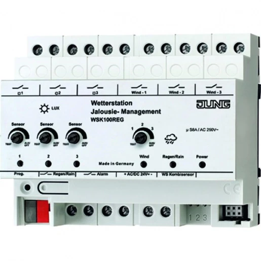Jung NaV weerstation jaloezie management DIN-rail Glanzend WSK100REG