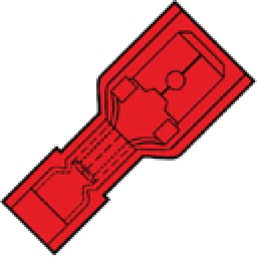 Klemko Nylon vlaksteker rd 6,3x0,8