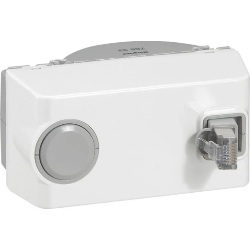 Legrand Mosaic rj45 cat6 m haspel wit
