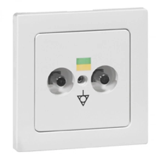 Peha Dialog Veiligheid aardingssysteem contactdoos 2-voudig inbouw Glanzend wit 00845921