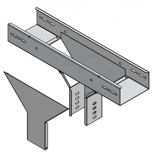 Stago KG281 wandstuk kabelgoot 200x60mm Bandverzinkt (sendzimir verzinkt) en gecoat wit RAL 9016 CSU0872349916