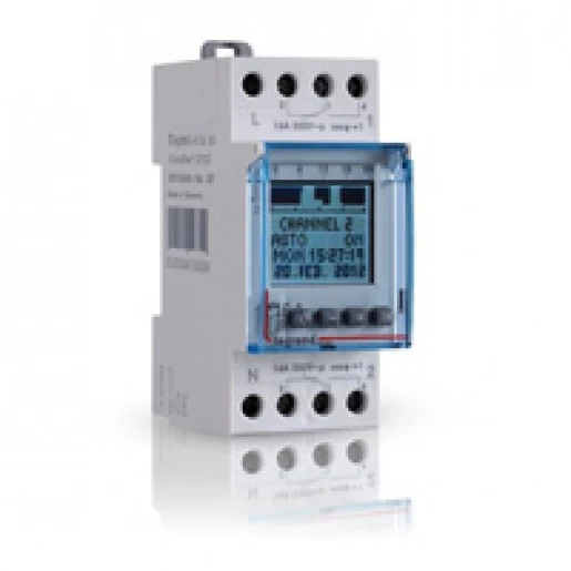 Legrand Alpha digitale schakelklok paneelbouw d22 DIN-rail 230V 2 kanalen 16A AC 412657