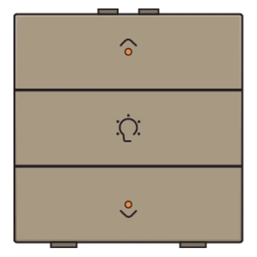 Niko Home Control Bediening dimming 3-voudig brons inbouw IP20 123-52043