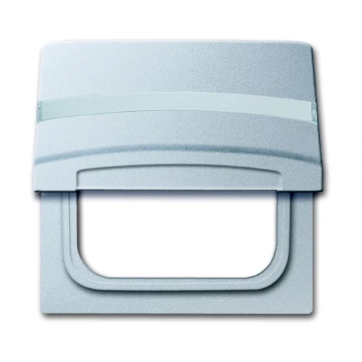 ABB Busch-Jaeger centraalplaat kd verloop voor si ip44 70x34x70mm Met tekstveld klapdeksel aluminium RAL 9006 2CKA001710A3787