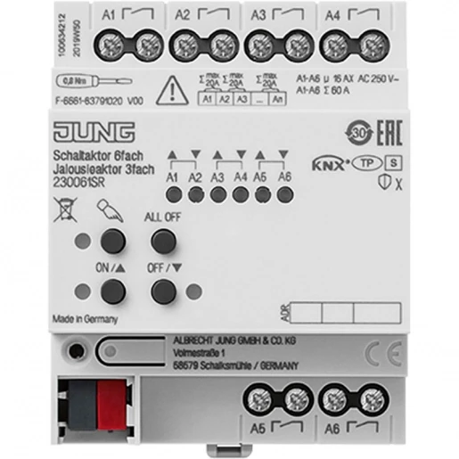 Jung KNX univ. schakelactor 16A 6/3-v.