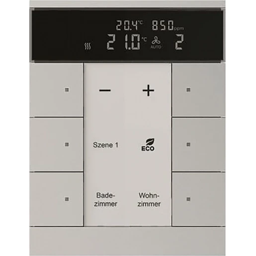 ABB Busch-Jaeger I-bus KNX HVAC CO2 sensor Climaeco 6F CE aluminium inbouw 2CKA006330A0059