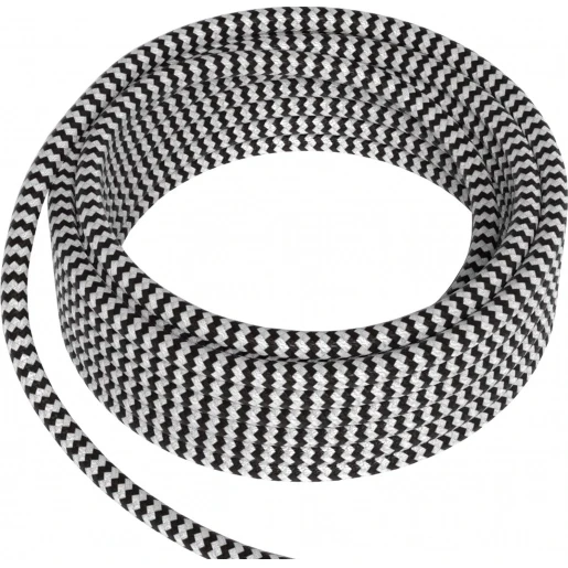 Calex Textile Cable 2x0.75mm2 3m Black/White