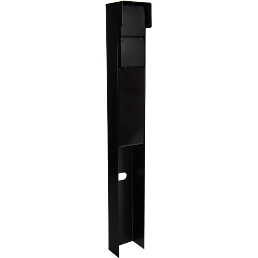 Glampère Pro+ Tuinpaal met kabeldoos afdekkap en installatiedraad 2 contactdozen Glanzend zwart IP55 NL6521ZR