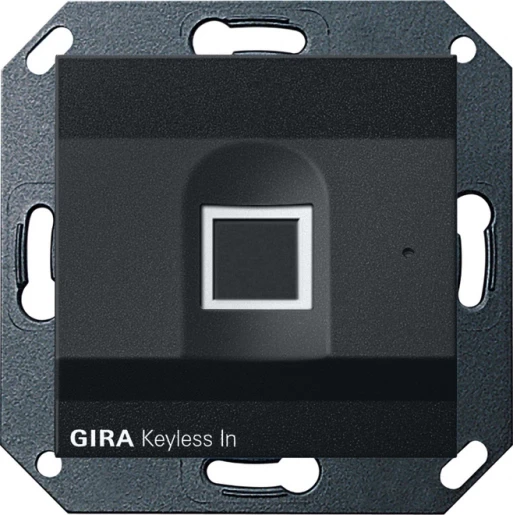 Gira System 55 Sleutelloos in Fingerprint-leeseenheid Mat zwart 2617005