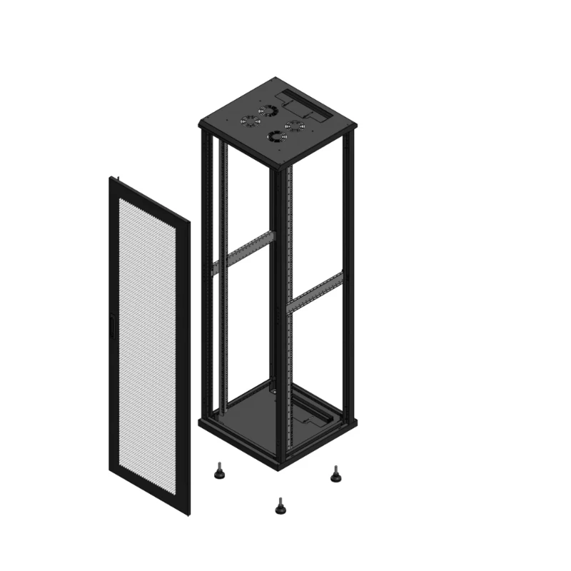 Gigamedia Vloer patchkast AV enkel PER SP EX 19" 42HE 600x600mm Zwart GGM 704266PPSSPEX