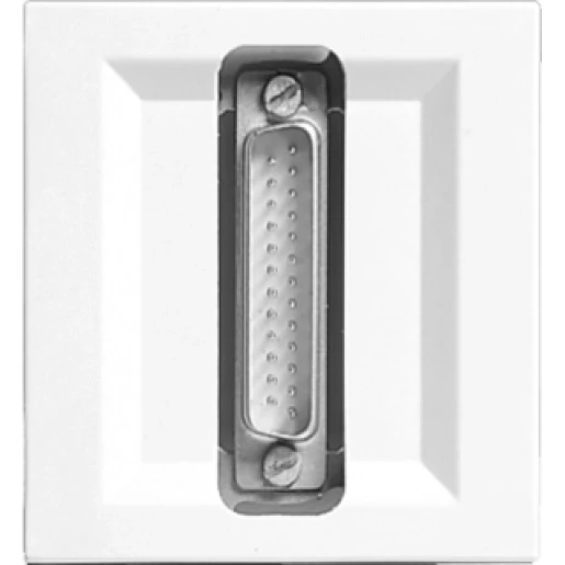 Jung LS range centraalplaat 1x dsub ls990 D-subminiatuur Basiselement met centrale afdekplaat 1 connector Zonder label wit LS994-1