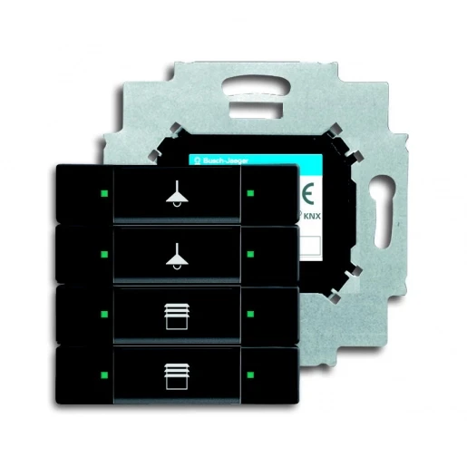 ABB Busch-Jaeger KNX, Future Tastsensor KNX 8-voudig zwart met tekstv IP20 RAL 9005 2CKA006117A0208