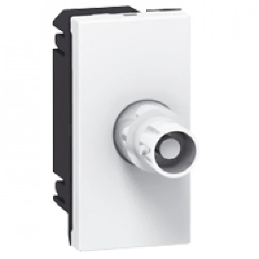 Legrand Mosaic Video-aansluiting vrouwelijk + schroefverbinding BNC/TNC Basiselement met centrale afdekplaat 1 connector Zonder label wit 078758