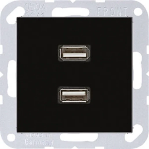 Jung A range afdekking a500 2x usb MAA1153SW